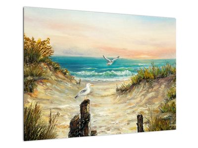 Staklena slika - Peščena plaža