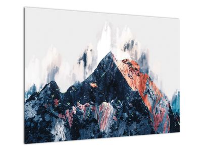 Steklena slika - Abstraktna gora