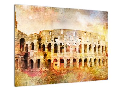 Staklena slika - digitalno slikanje, Kolosej, Rim, Italija