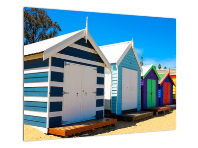 Skleněný obraz - Pláž Brighton, Melbourne, Austrálie