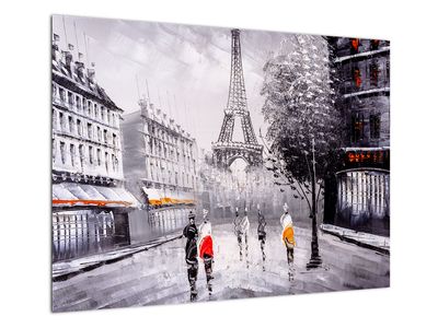 Obraz na szkle - Obraz na szkle olejny, Paryż