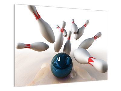 Glasbild - Bowling