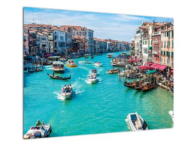 Tablou pe sticlă - Canalul Grande, Veneția, Italia