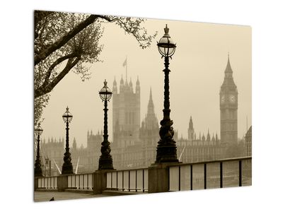 Staklena slika - London v megli, Anglija