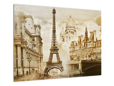 Staklena slika - Pariški spomeniki