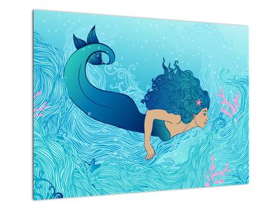 Staklena slika - Mermaid