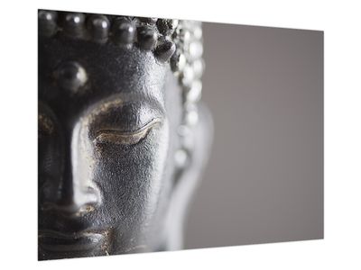 Glasbild - Buddha-Statue