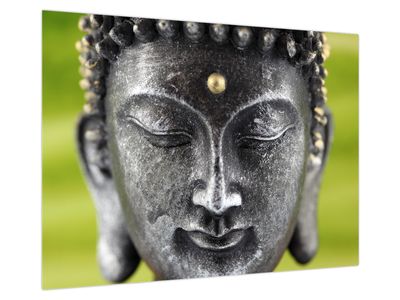 Glasbild - Buddha-Statue II.