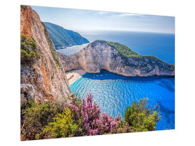 Tablou pe sticlă - Plaja Navagio, Grecia