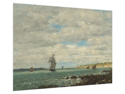 Obraz na szkle - Eugène Boudin, Coast of Brittany, reprodukcje