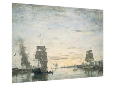 Obraz na szkle - Eugène Boudin, Entrance to the Harbor, Le Havre, reprodukcje