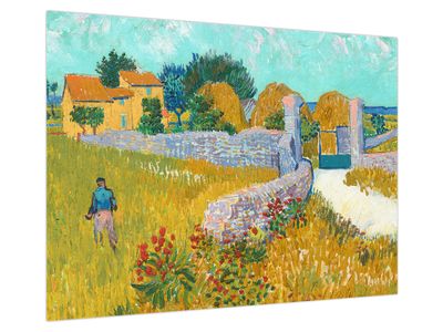 Üveg kép - Vincent van Gogh, Farmhouse in Provence, reprodukciók