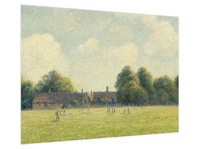 Üveg kép - Camille Pissarro, Hampton Court Green, reprodukciók