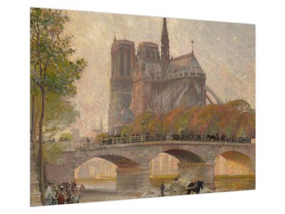 Obraz na szkle - Robert William Vonnoh, Notre Dame de Paris, reprodukcje