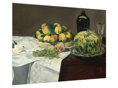 Skleněný obraz - Edouard Manet, Still Life with Melon and Peaches, reprodukce