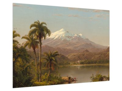 Skleněný obraz - Frederic Edwin Church, Tamaca Palms, reprodukce