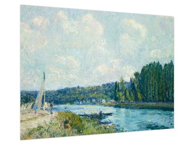 Skleněný obraz - Alfred Sisley, The Banks of the Oise, reprodukce