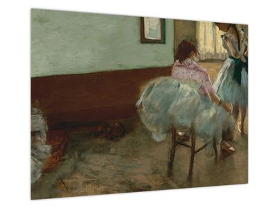 Skleněný obraz - Edgar Degas, The Dance Lesson, reprodukce