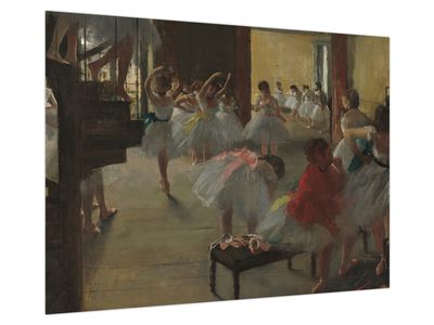 Skleněný obraz - Edgar Degas, The Dance Class, reprodukce