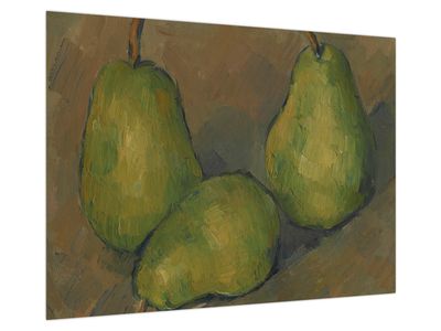 Skleněný obraz - Paul Cézanne, Three Pears, reprodukce