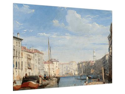 Skleněný obraz - Richard Parkes Bonington, The Grand Canal, reprodukce