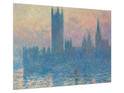 Skleněný obraz - Claude Monet, The Houses of Parliament, Sunset, reprodukce