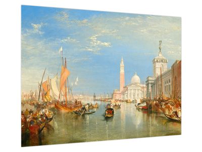 Skleněný obraz - Joseph Mallord William Turner, Venice the Dogana and San Giorgio Maggiore, reprodukce