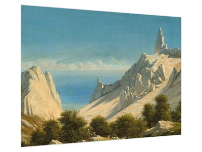 Skleněný obraz - Georg Emil Libert, View of Sommerspiret, the Cliffs of Møn, reprodukce