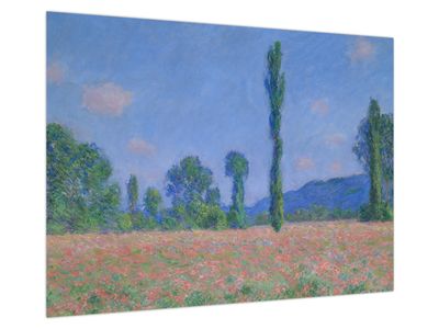 Obraz na szkle - Claude Monet, Poppy Field (Giverny), reprodukcje