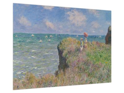 Obraz na szkle - Claude Monet, Cliff Walk at Pourville, reprodukcje