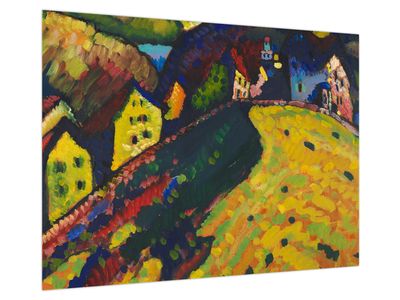 Obraz na szkle - Vasily Kandinsky, Houses at Murnau, reprodukcje