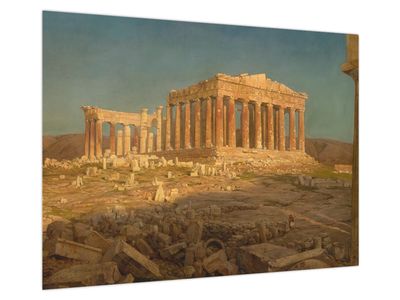 Skleněný obraz - Frederic Edwin Church, The Parthenon, reprodukce