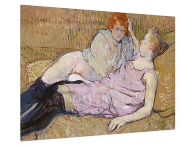 Skleněný obraz - Henri de Toulouse-Lautrec, The Sofa, reprodukce