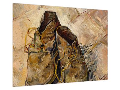 Skleněný obraz - Vincent van Gogh, Shoes, reprodukce