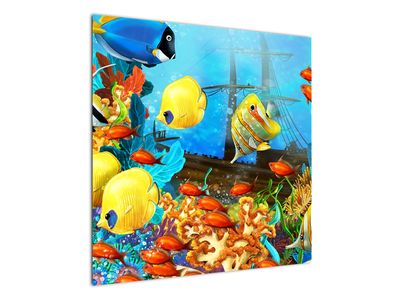 Schilderij - Kleurrijk koraalrif