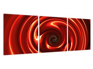 Abstrakcyjny obraz - czerwona spirala