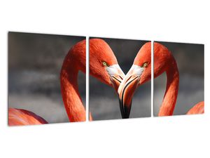 Slika dveh zaljubljenih flamingov