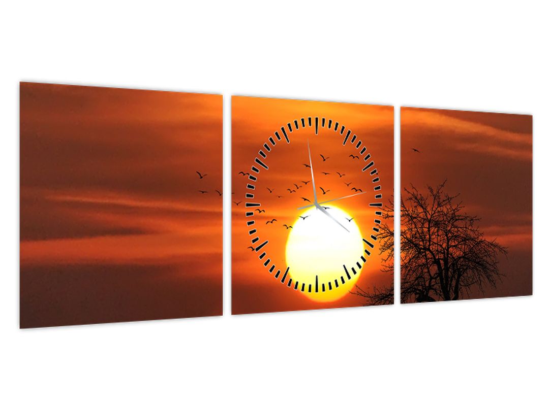 Obraz - Západ slunce (s hodinami) (V022546V9030C)