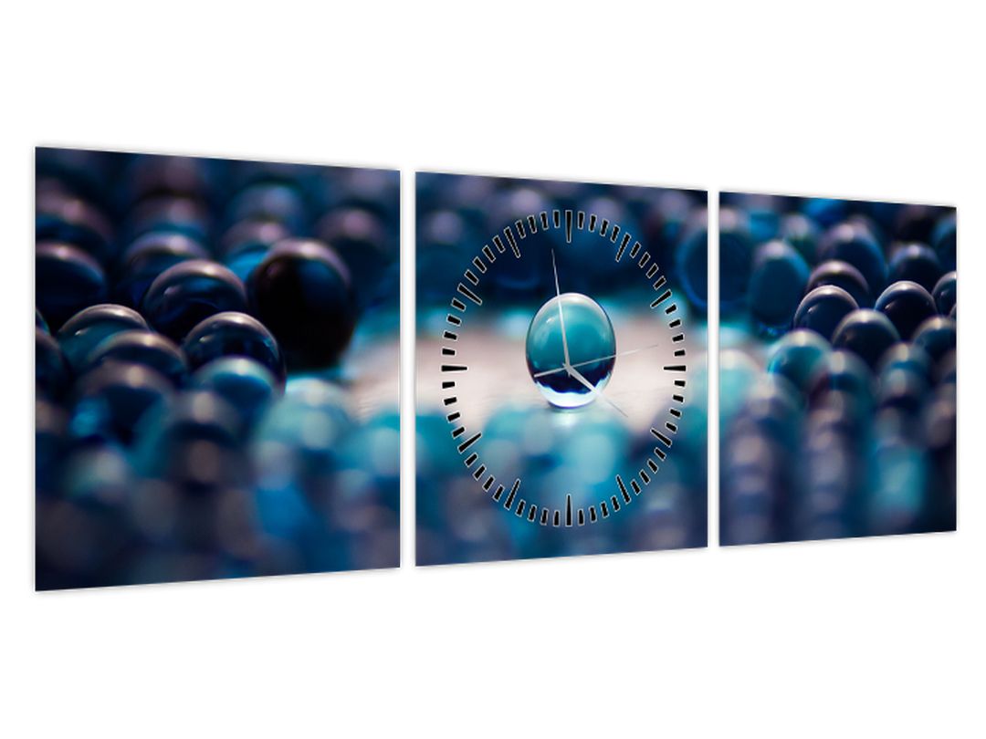 Obraz - Modré kuličky (s hodinami) (V022599V9030C)
