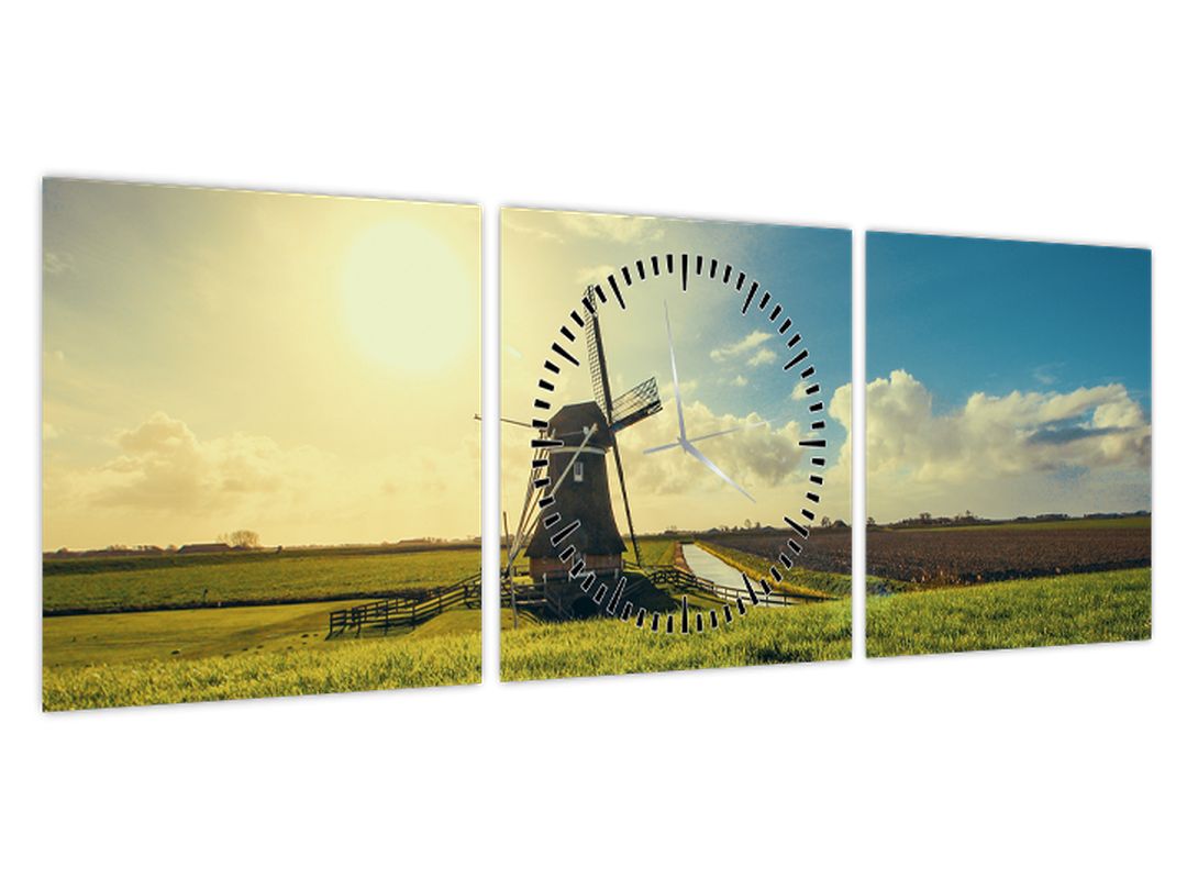 Obraz - Větrný mlýn (s hodinami) (V022622V9030C)