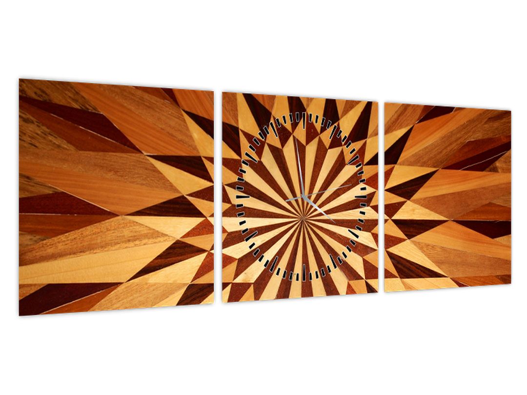 Obraz - Dřevěná koláž (s hodinami) (V022635V9030C)