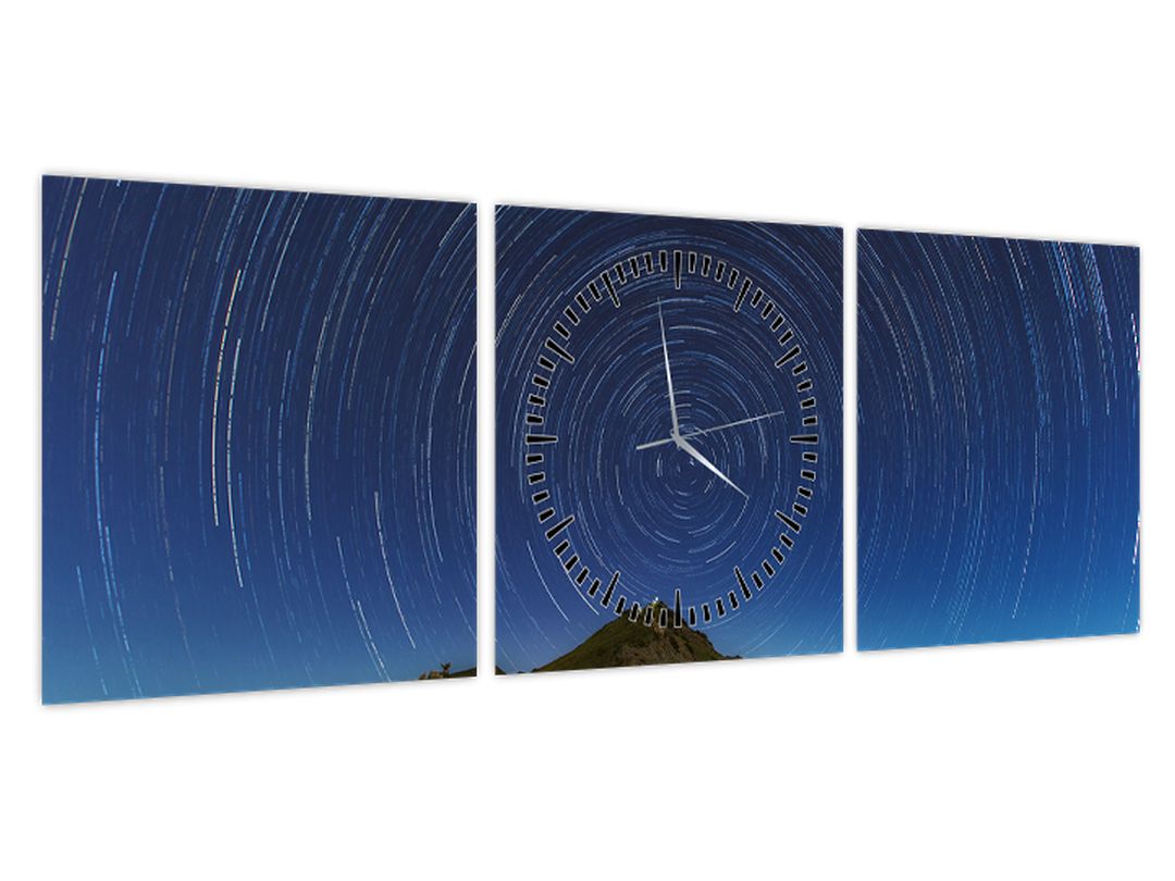 Obraz rotujících hvězd (s hodinami) (V022646V9030C)