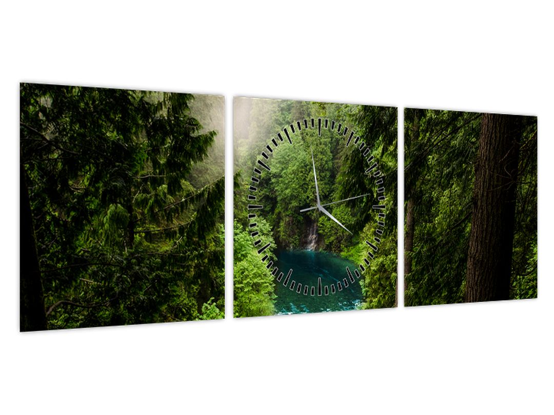 Obraz - Průzor mezi stromy (s hodinami) (V022717V9030C)