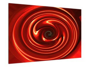 Apstraktna slika - crvena spirala
