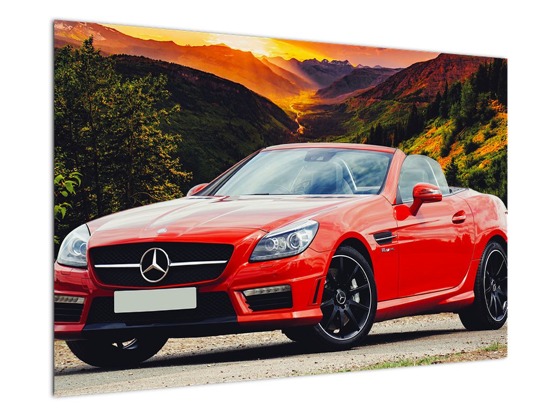 Obraz - červený Mercedes (V020564V9060)