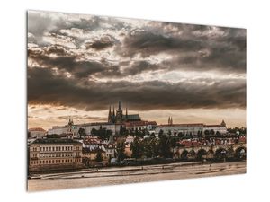 Obraz Pražského hradu za šera