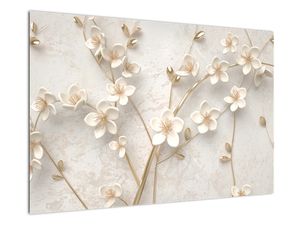 Tablou - floare aurie - abstractă