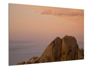 Obraz západu slnka v skalách