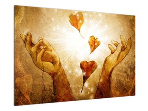Obraz - Maľba rúk plných lásky