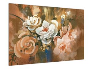 Obraz - Malovaná kytice květin